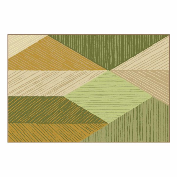 SOP9968 Sense of Place Hex Carpet – Green (1.83 x 2.74 m)